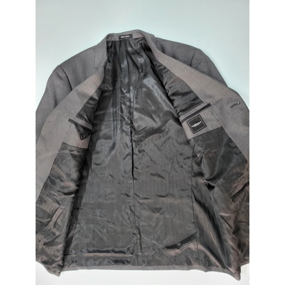 Van Heusen Blazer Suit Jacket Gray‎ Patterned Business Career Size 42R - Picture 3 of 11